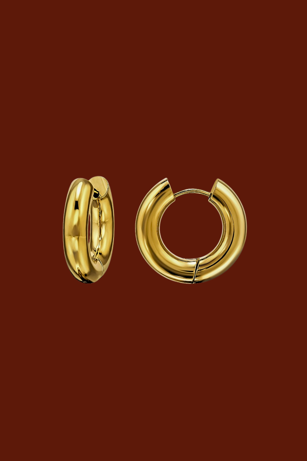 AUKSO SPALVOS KLASIKINIAI HOOPS | MIDI