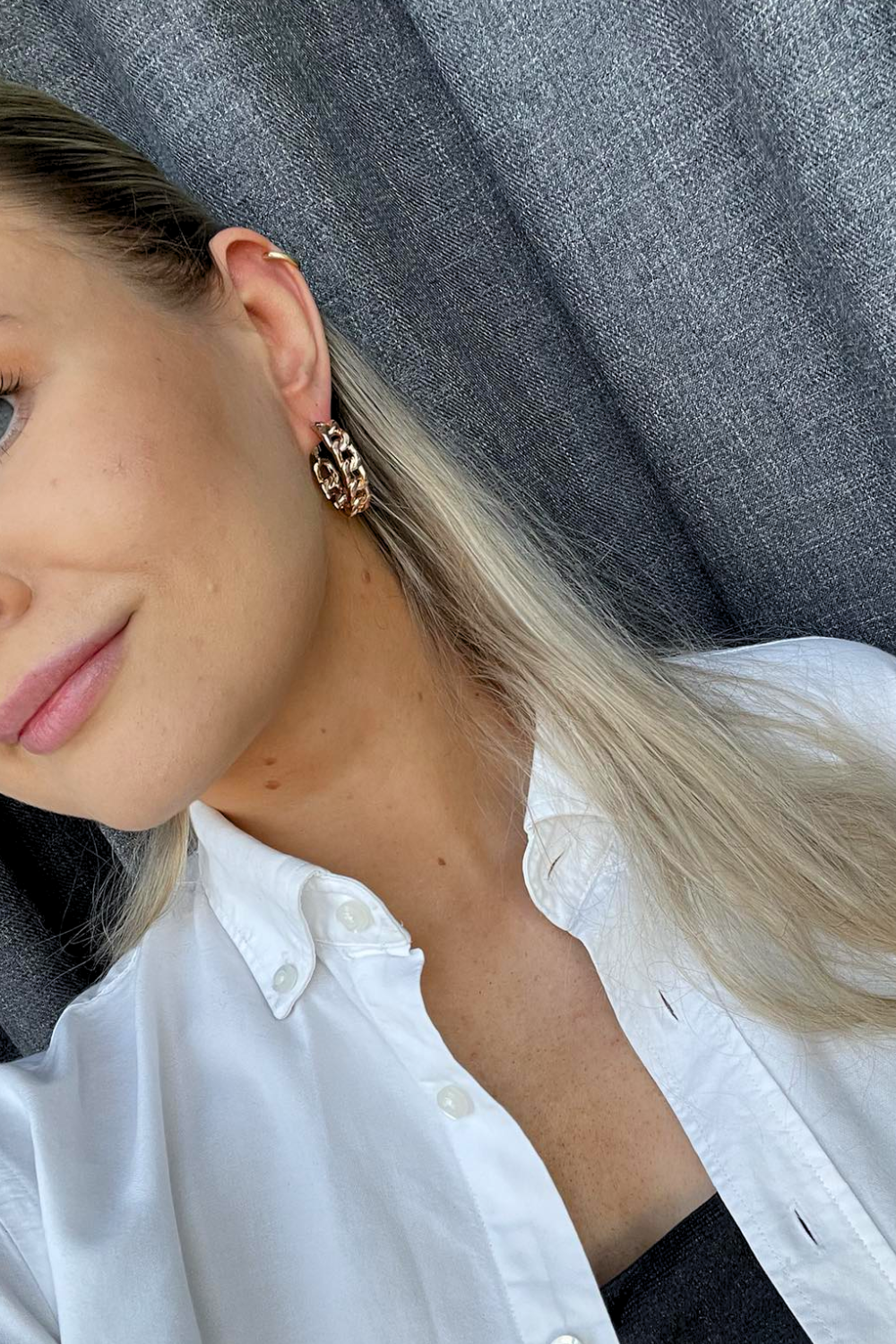 MASYVŪS HOOPS AUSKARAI | ROSE GOLD
