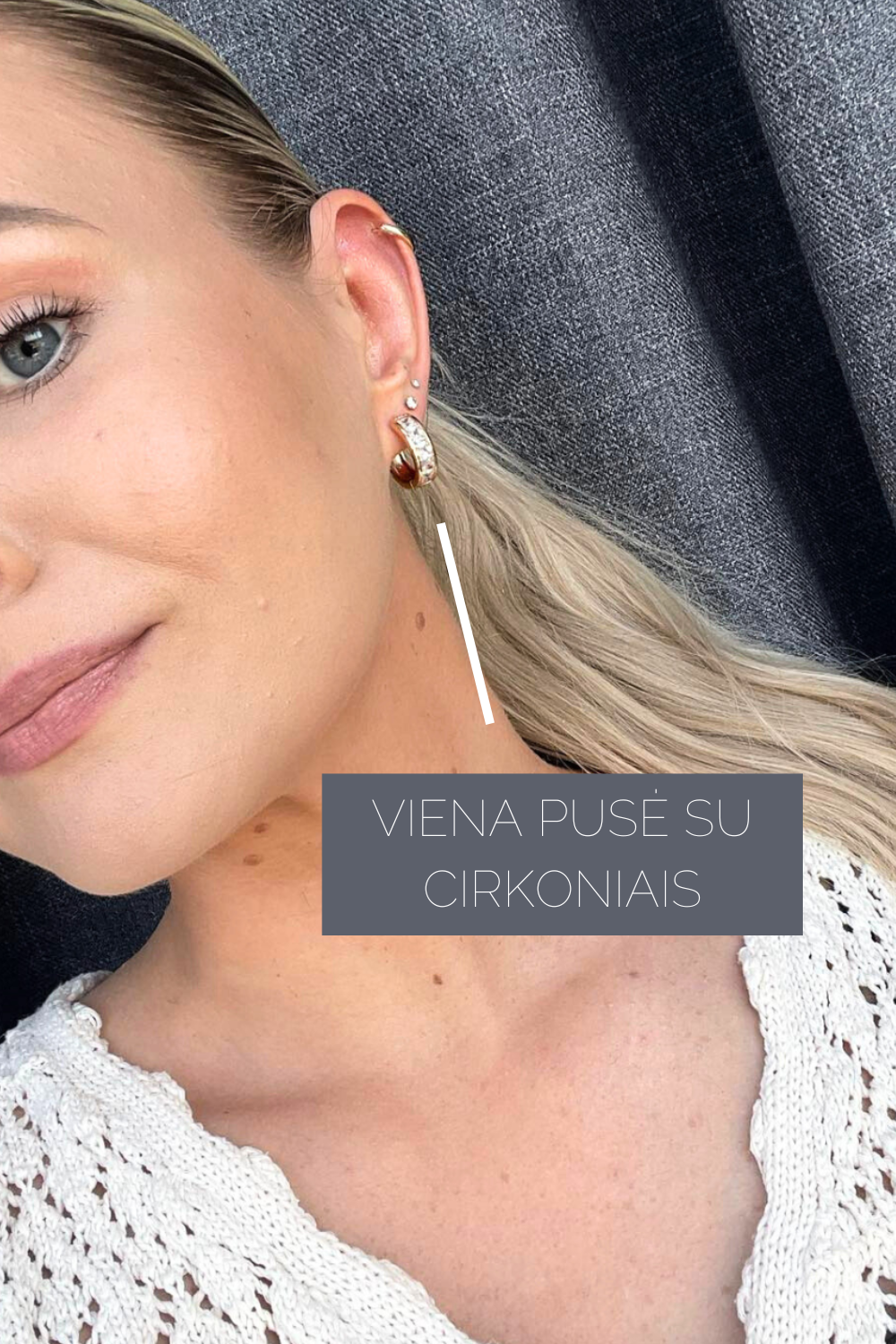 dvipusiai rosegold auskarai