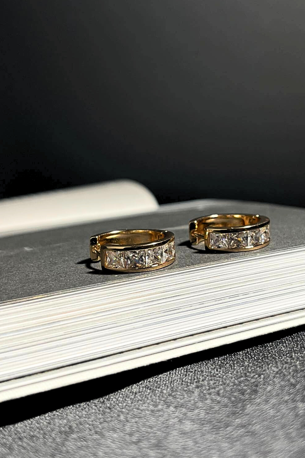 dvipusiai rosegold auskarai