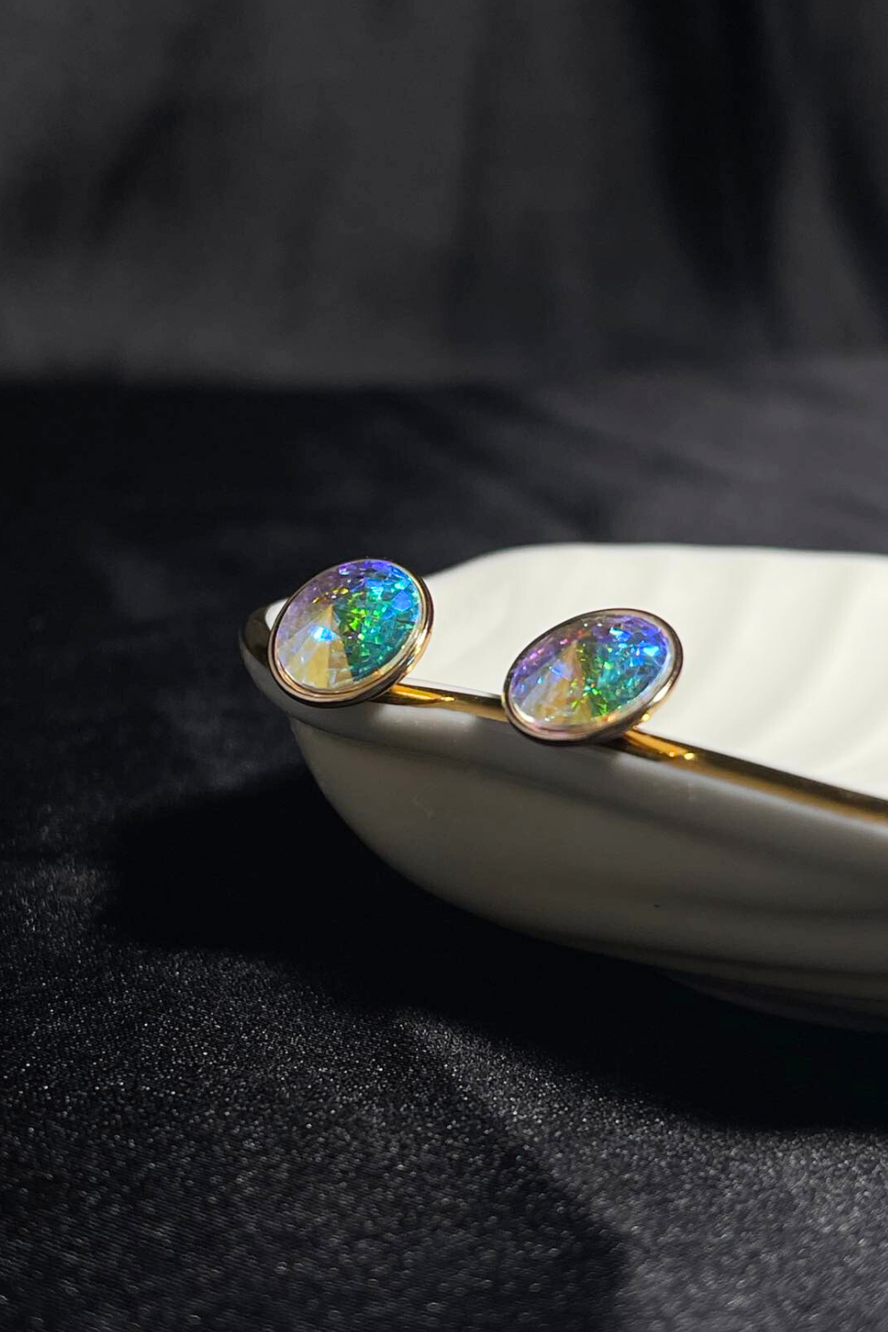 STUD AUSKARAI SU CIRKONIU | ROSE GOLD