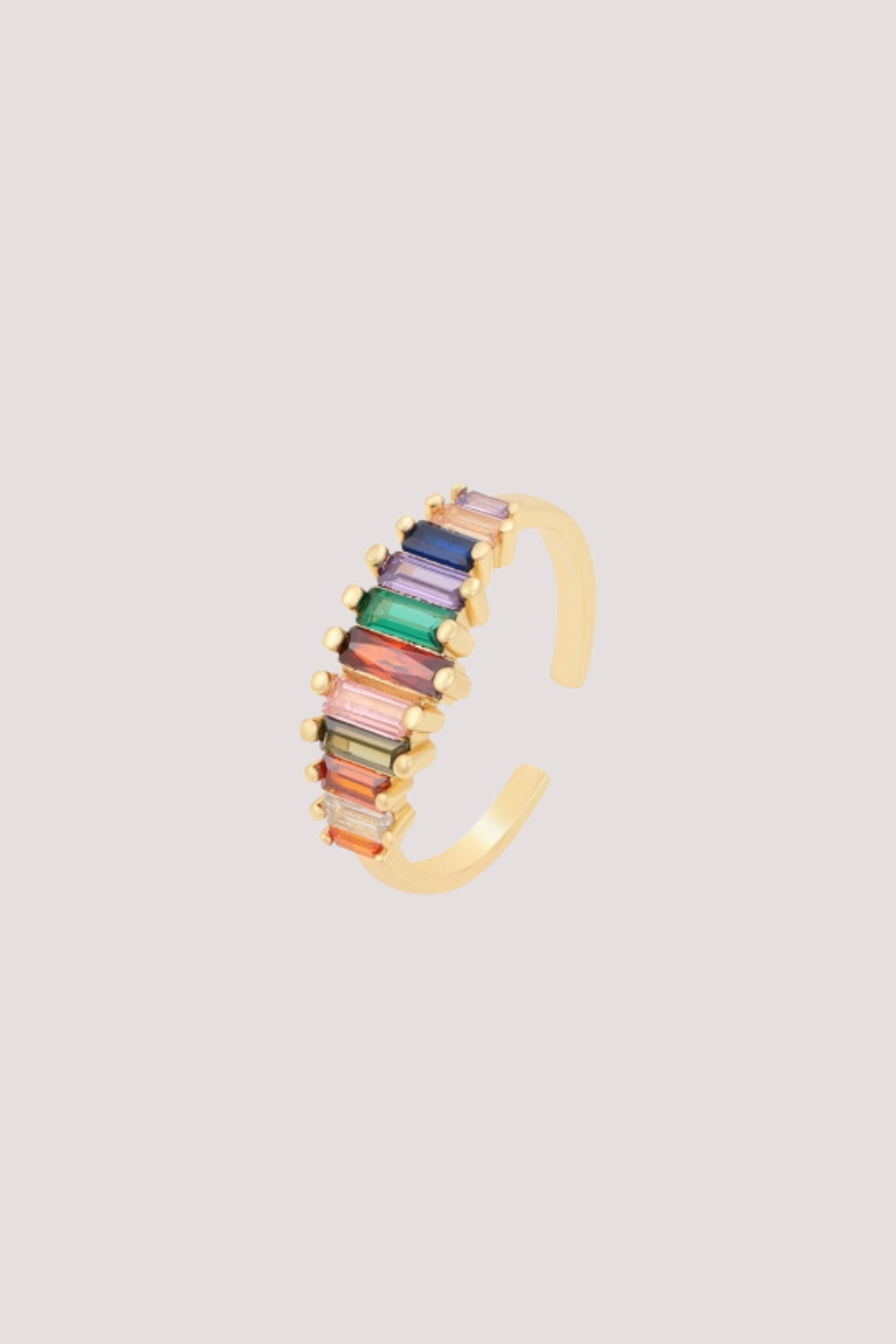 women gold plated stacking ring waterproof jewelry gift idea