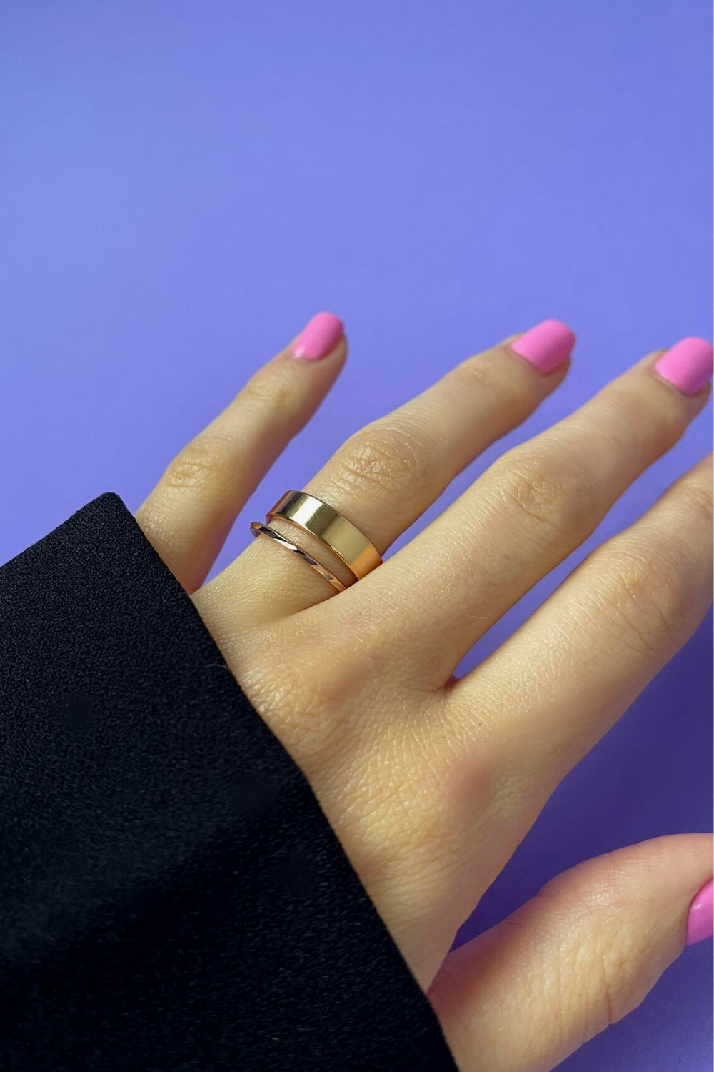 women gold plated stacking ring waterproof jewelry gift idea
