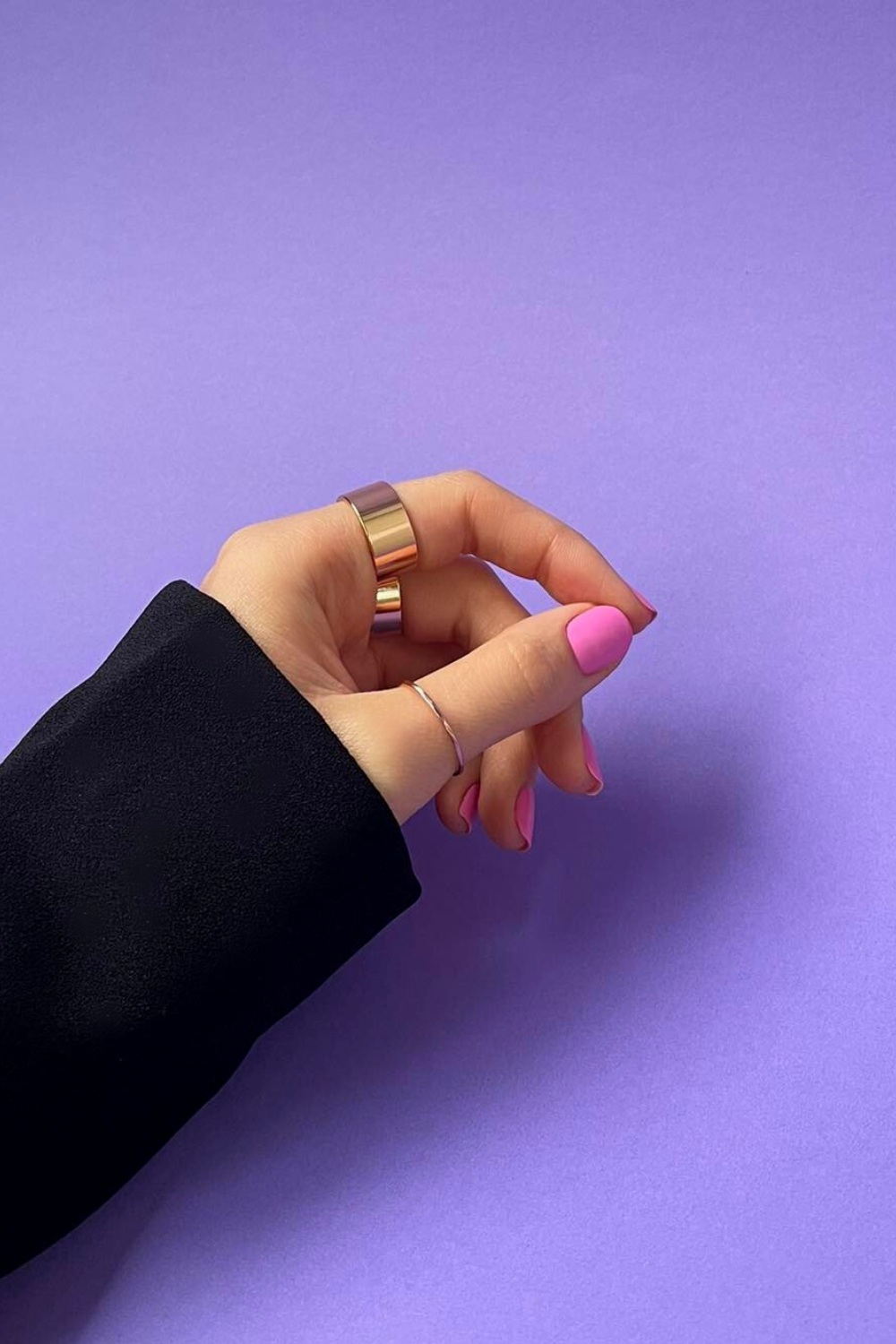 women gold plated stacking ring waterproof jewelry gift idea