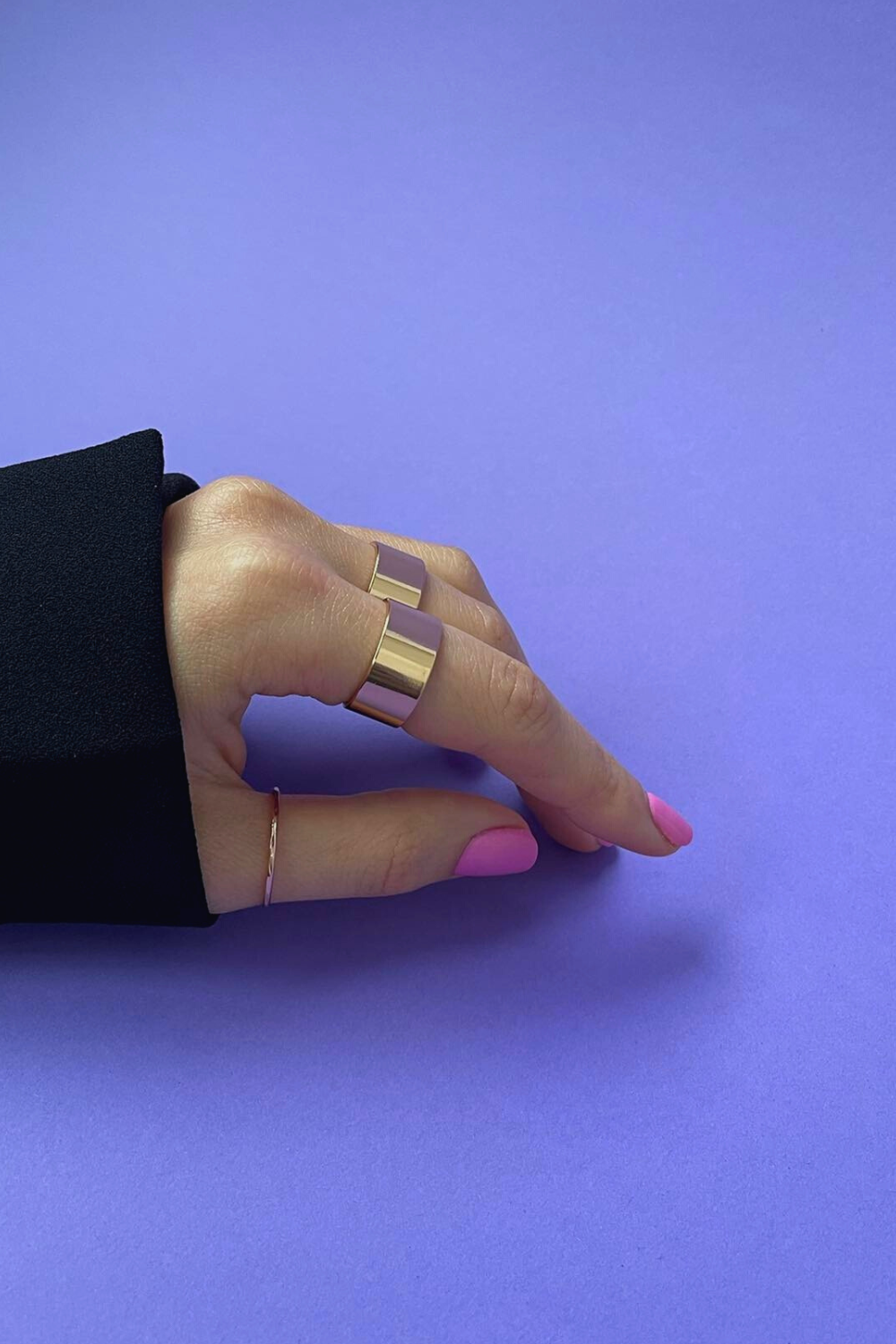 women gold plated stacking ring waterproof jewelry gift idea