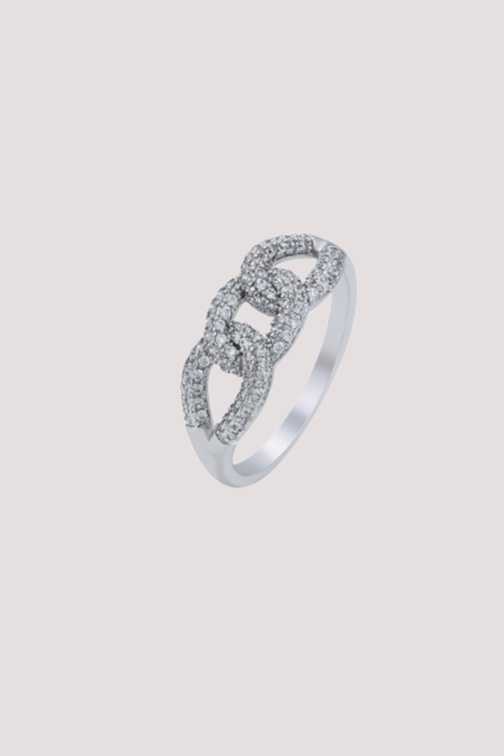 rhodium plated waterproof women ring jewelry gift idea