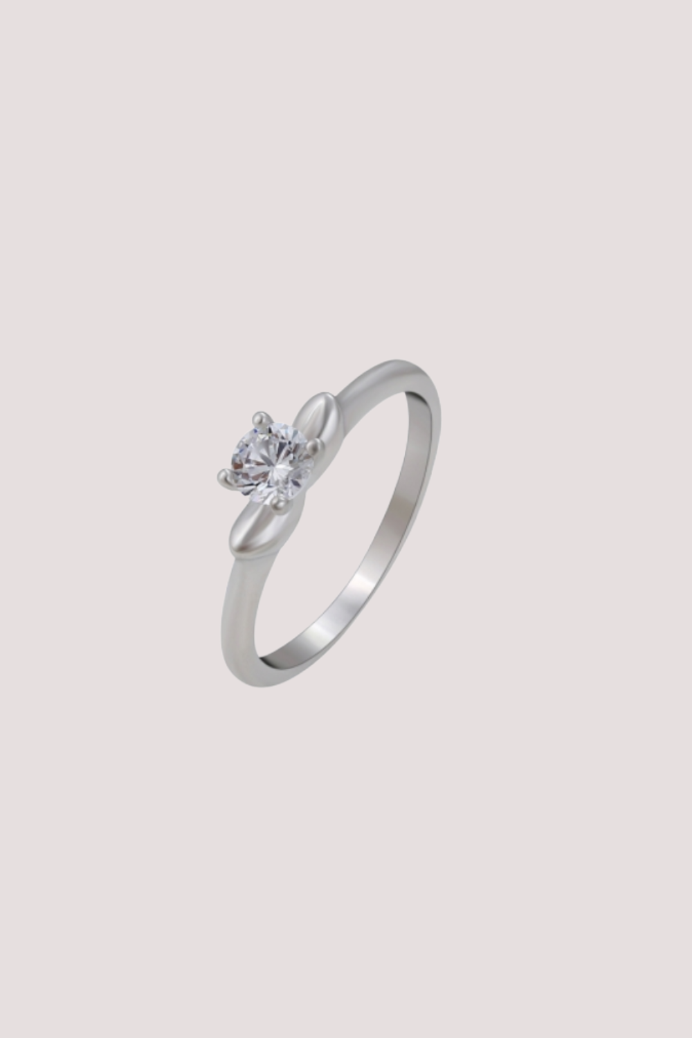 rhodium plated waterproof women ring jewelry gift idea