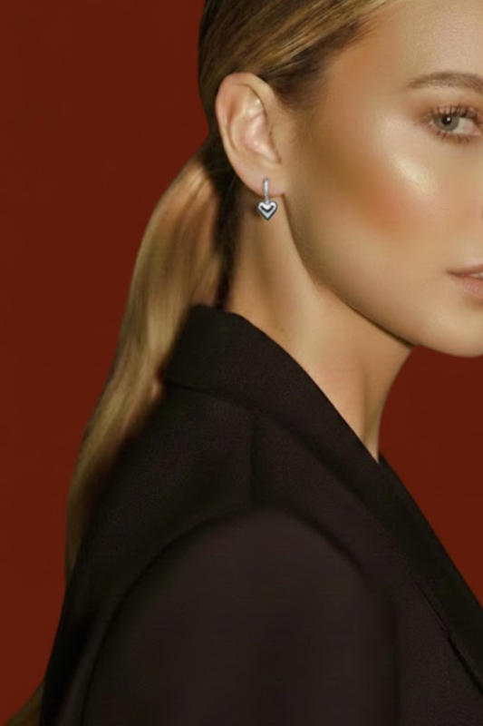 SIDABRO SPALVOS HOOPS | ŠIRDELĖS