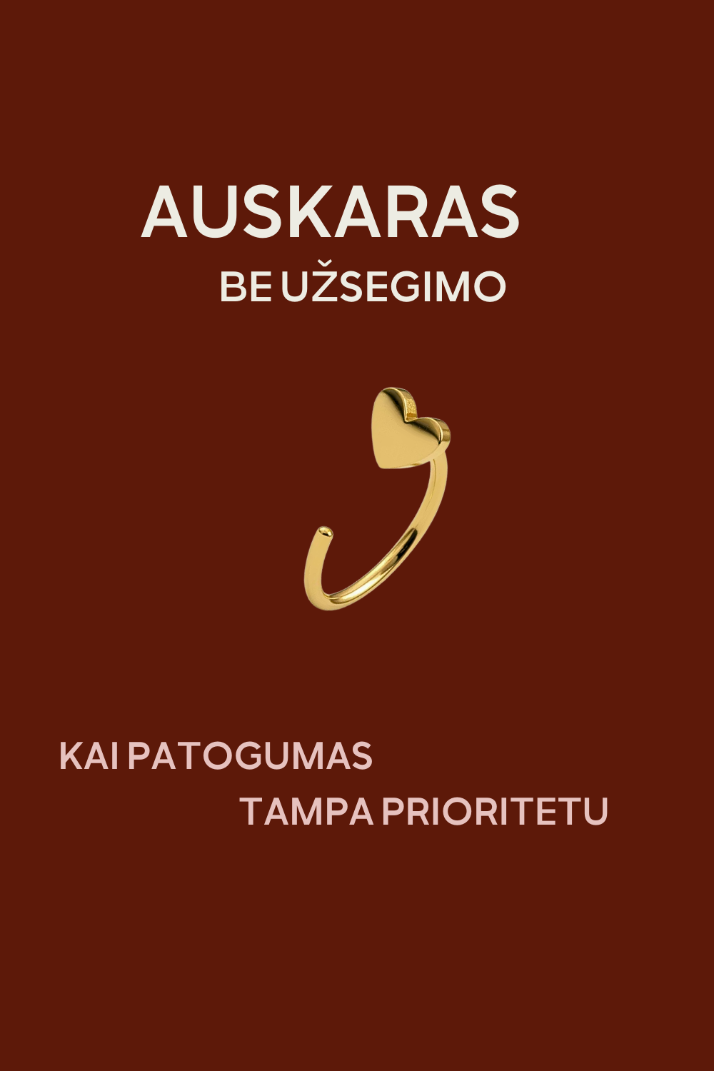 AUSKARAS SU ŠIRDELE | BE UŽSEGIMO