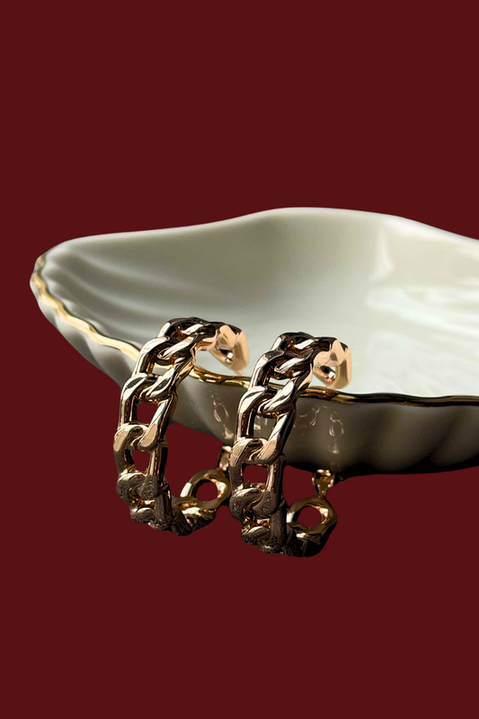MASYVŪS HOOPS AUSKARAI | ROSE GOLD