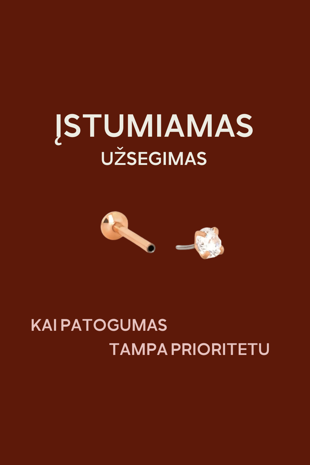 AUSKARAS SU CIRKONIU | ĮSTUMIAMAS UŽSEGIMAS